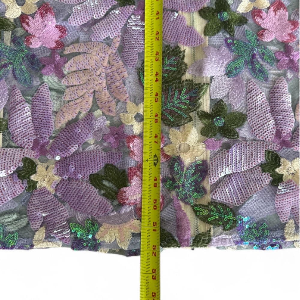 Bella Barnett Eugenia Flowers Sequins Strapless Mesh Dress Purple Size Small NWT - Picture 10 of 14